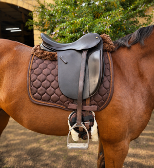 Brown Merino Sheepskin Saddle Pad