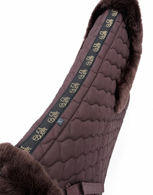 Brown Merino Sheepskin Saddle Pad