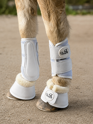 Airflow White Mesh Brushing Boots