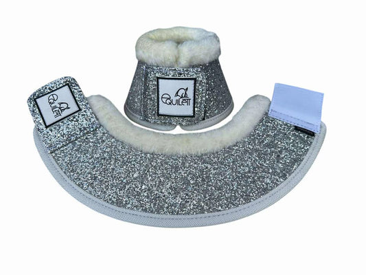 Silver Glitter Bell Boots