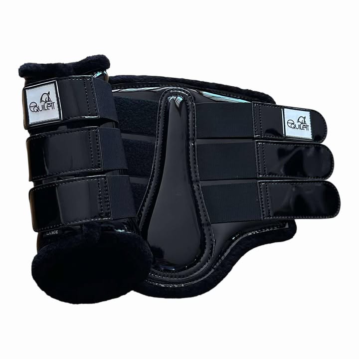 Black Patent Brushing Boots