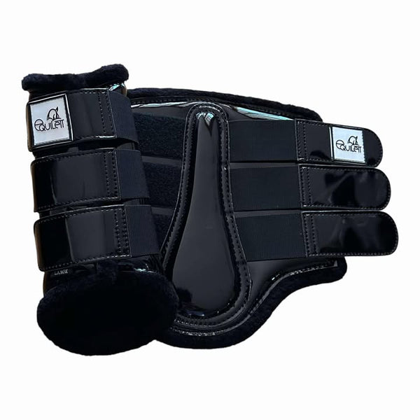 Black Patent Brushing Boots