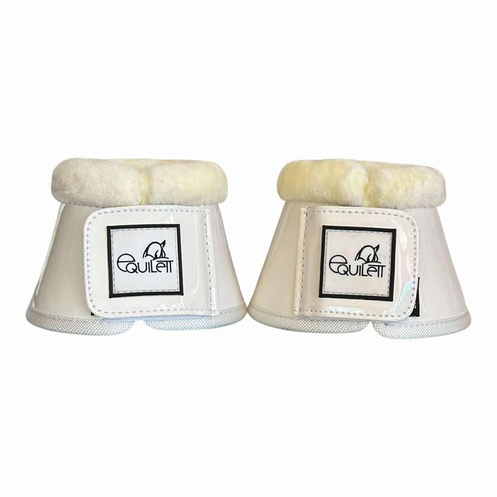 White Patent Bell Boots