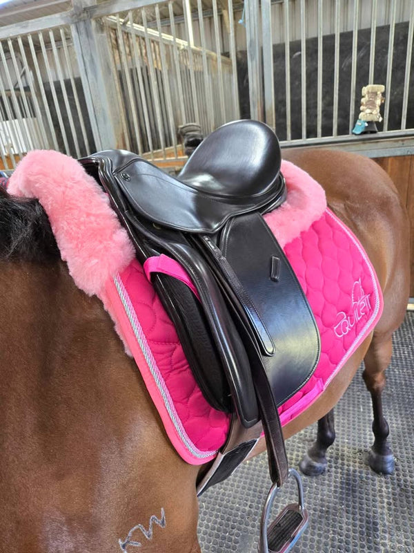 Hot Pink Merino Sheepskin Saddle Pad