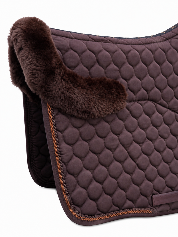 Brown Merino Sheepskin Saddle Pad