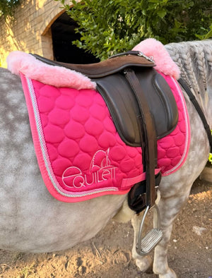 Hot Pink Merino Sheepskin Saddle Pad