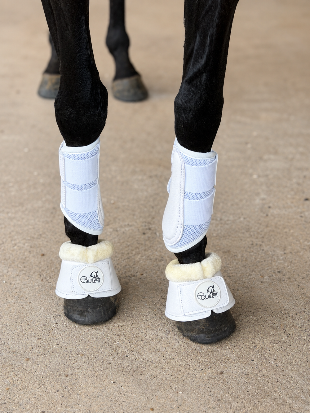 White Milled Leather Bell Boots