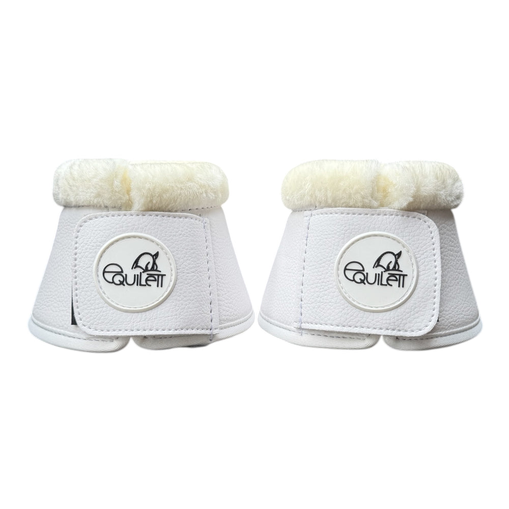 White Milled Leather Bell Boots