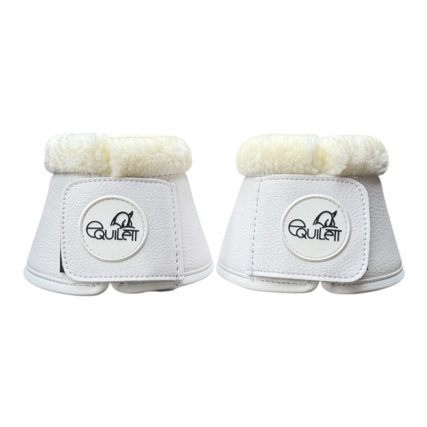 White Milled Leather Bell Boots