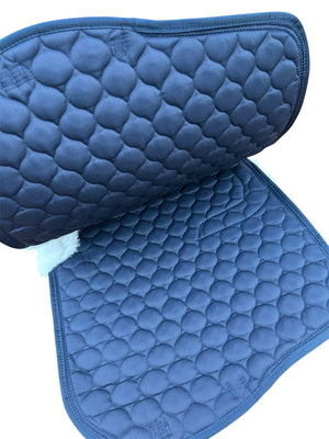 Navy Merino Sheepskin Saddle Pad