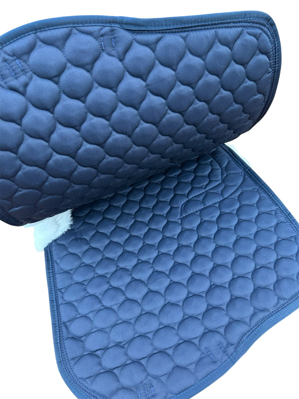 Navy Merino Sheepskin Saddle Pad