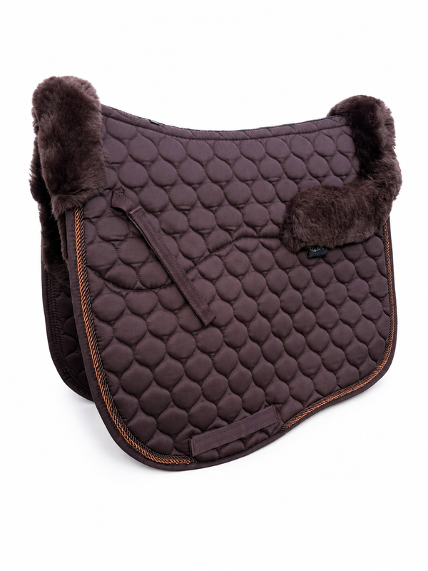 Brown Merino Sheepskin Saddle Pad