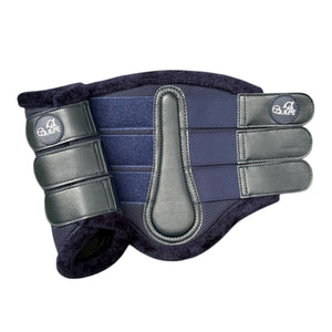 Airflow Navy Mesh Brushing Boots with Faux Fur