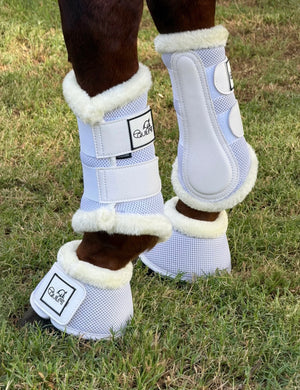 White Mesh Bell Boots