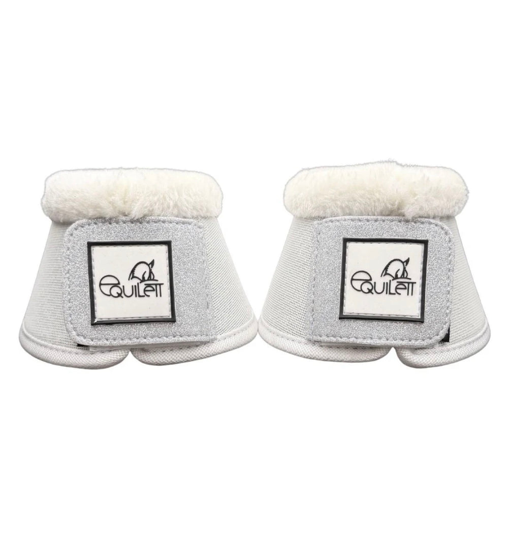 White Glitter Mesh Bell Boots