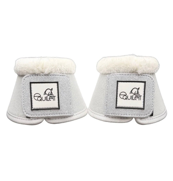 White Glitter Mesh Bell Boots