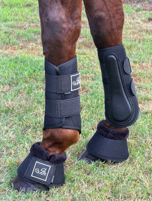 Airflow Black Glitter Mesh Brushing Boots