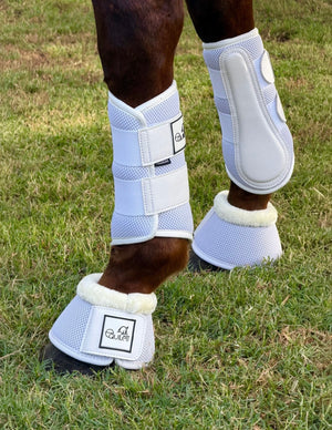 White Mesh Bell Boots