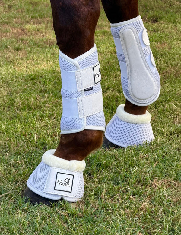 White Mesh Bell Boots