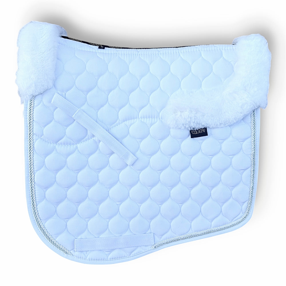 White Merino Sheepskin Saddle Pad