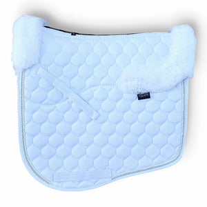White Merino Sheepskin Saddle Pad
