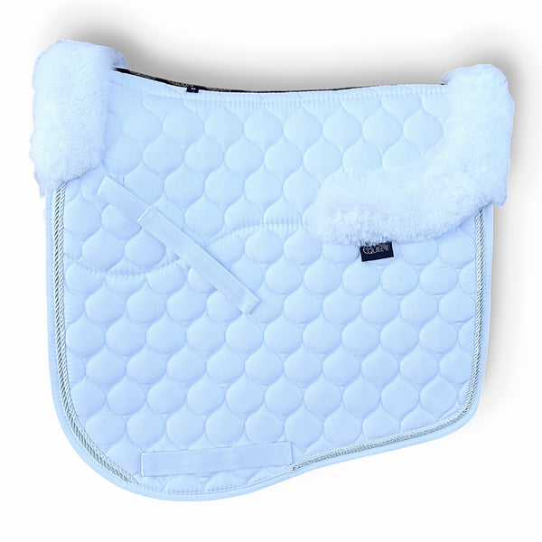 White Merino Sheepskin Saddle Pad
