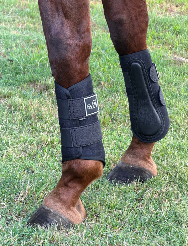 Airflow Black Glitter Mesh Brushing Boots