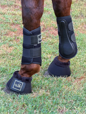 Airflow Black Mesh Brushing Boots