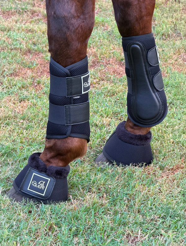 Airflow Black Mesh Brushing Boots