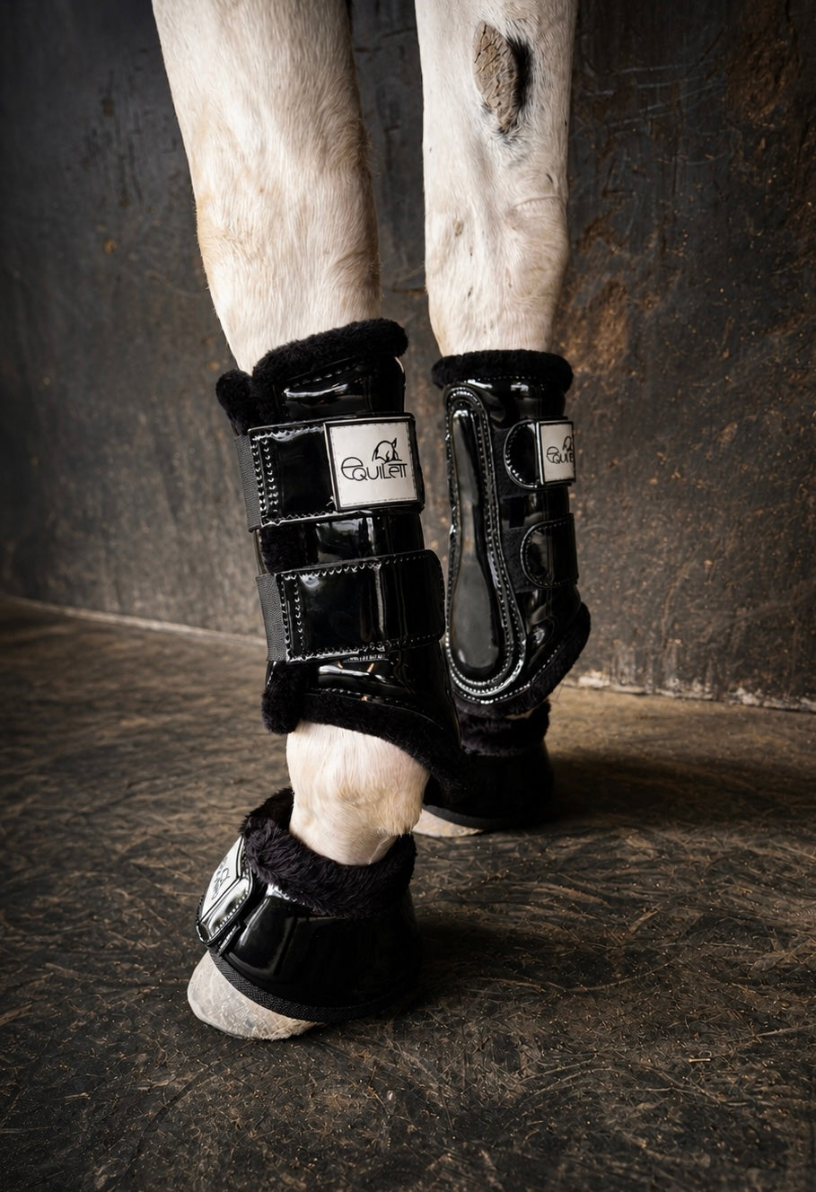 Black Patent Bell Boots