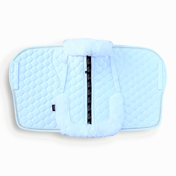 White Merino Sheepskin Saddle Pad