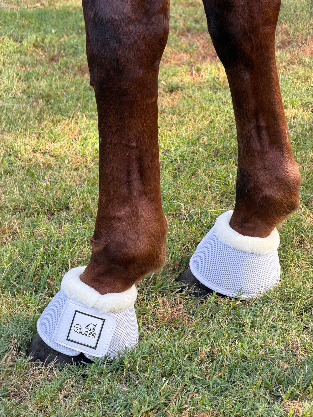 White Mesh Bell Boots