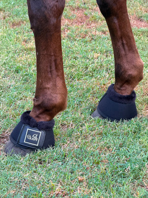 Black Mesh Bell Boots