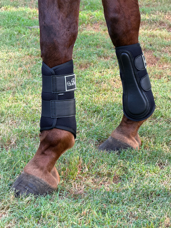 Airflow Black Mesh Brushing Boots