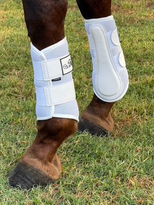 Airflow White Mesh Brushing Boots