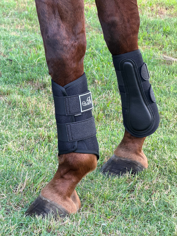 Airflow Black Glitter Mesh Brushing Boots