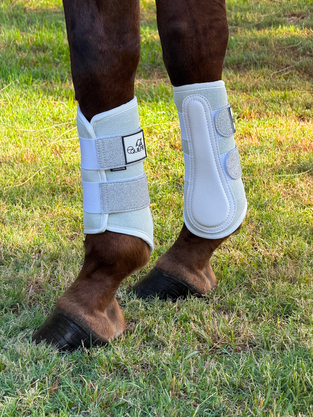 Airflow White Glitter Mesh Brushing Boots