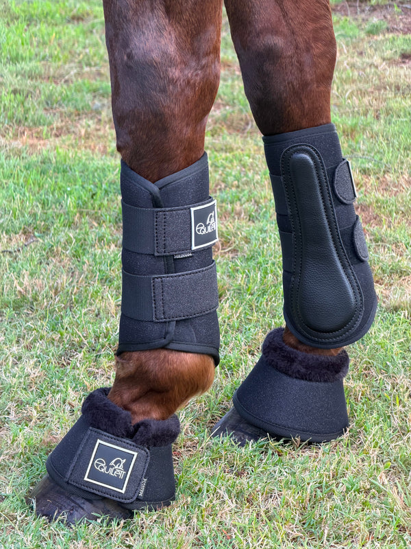 Airflow Black Glitter Mesh Brushing Boot Set