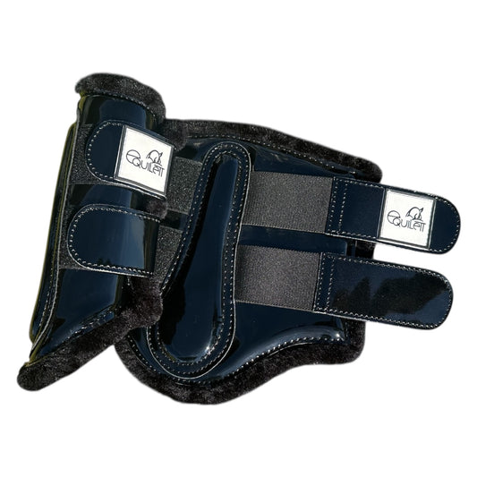 Black Patent Tendon Boots