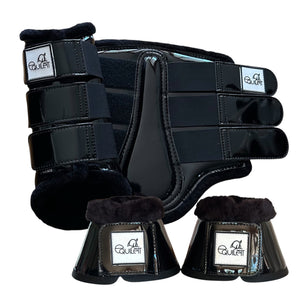 Black Patent Brushing Boot & Bell Boot Set
