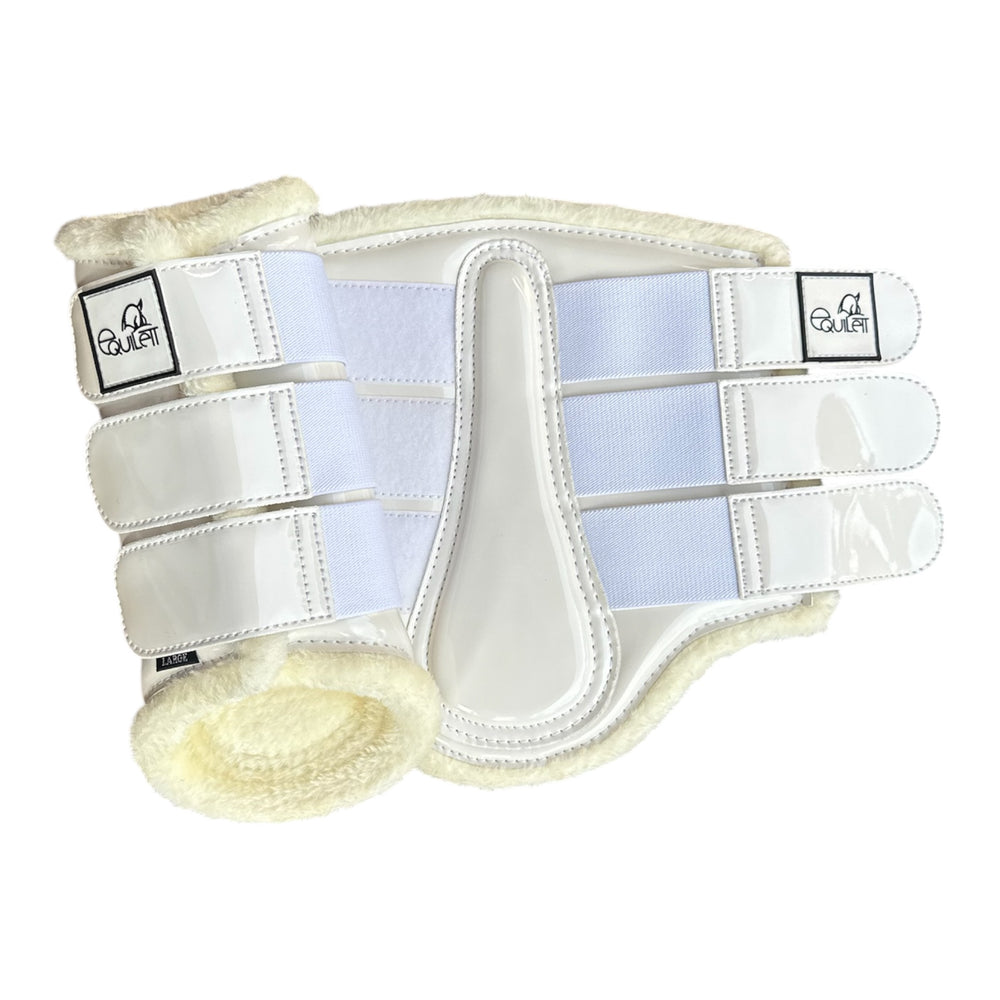 White Patent Brushing Boots