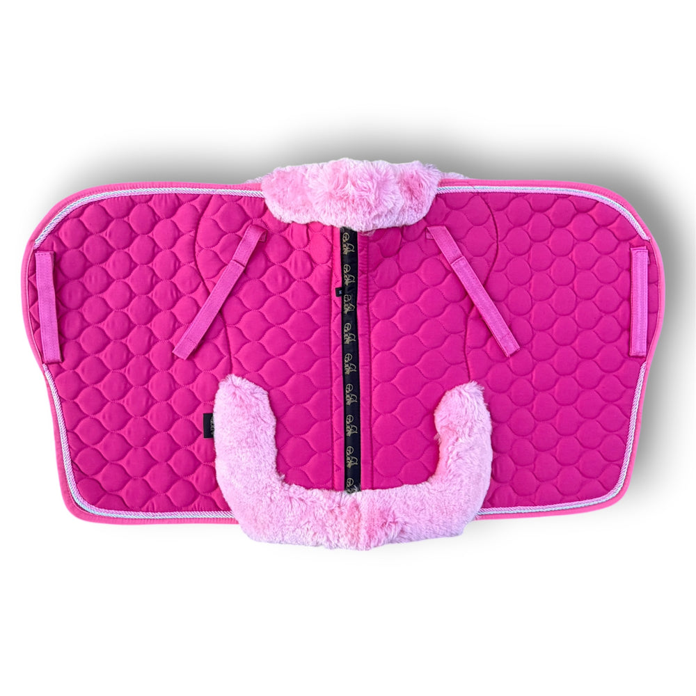 Hot Pink Merino Sheepskin Saddle Pad