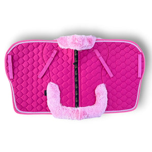 Hot Pink Merino Sheepskin Saddle Pad