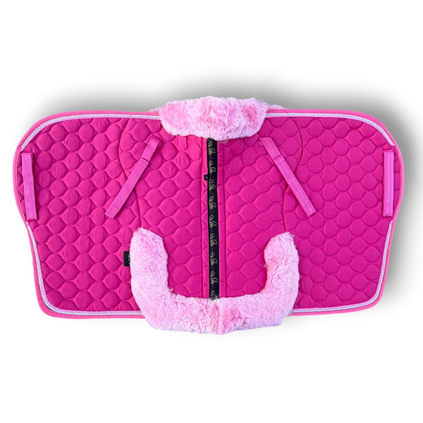 Hot Pink Merino Sheepskin Saddle Pad
