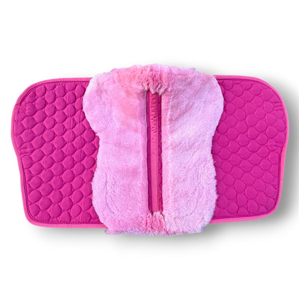 Hot Pink Merino Sheepskin Saddle Pad