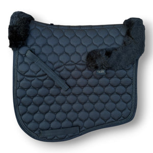 Black Merino Sheepskin Saddle Pad