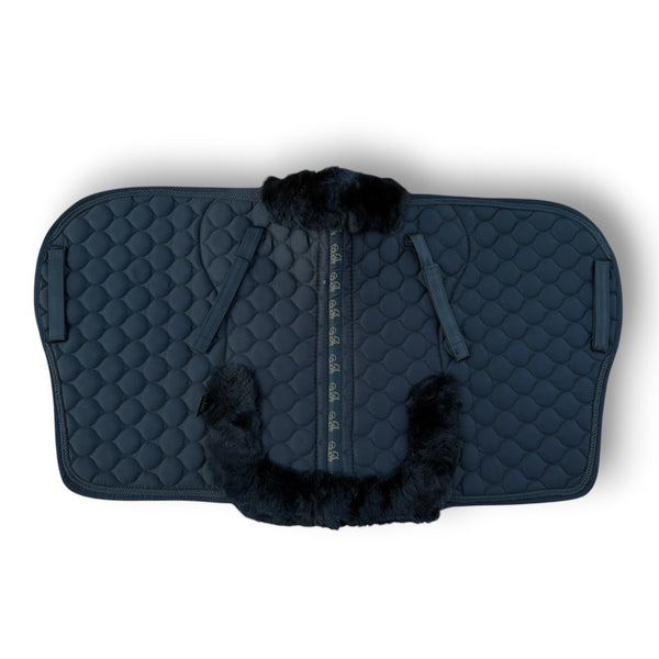 Black Merino Sheepskin Saddle Pad