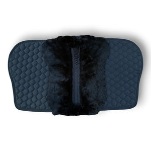 Black Merino Sheepskin Saddle Pad