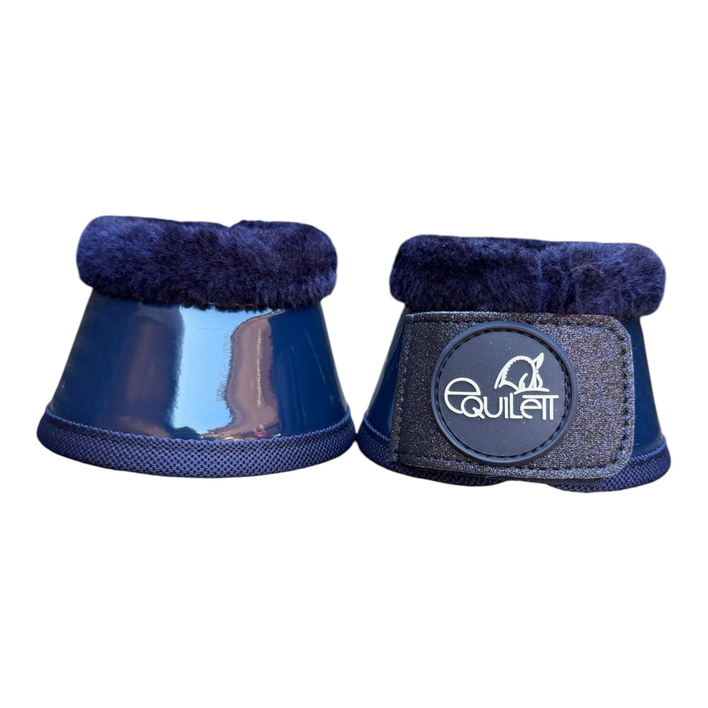 Navy Patent Bell Boots with Glitter (Shetland)