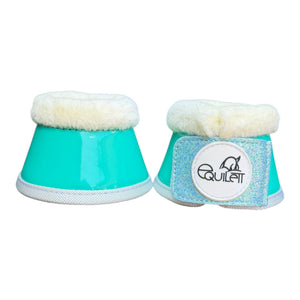 Aqua Blue Patent Bell Boots with Glitter (Shetland)